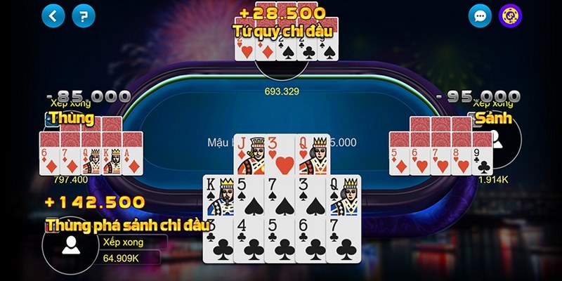 Phân loại và sắp xếp bài trong cách chơi bài Mậu Binh