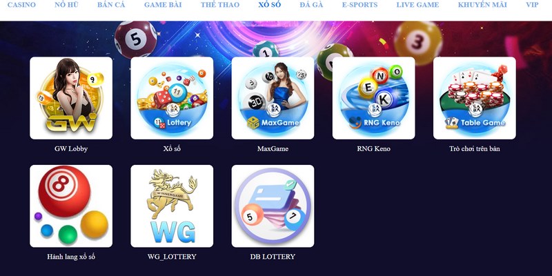 Các loại hình siêu hot tại sảnh cược xổ số 78Win hấp dẫn